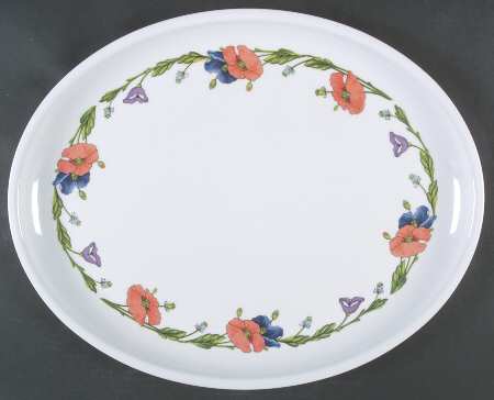 Amapola Plastic Oval Serving Tray