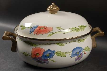 Amapola 4 Quart Metal Covered Casserole