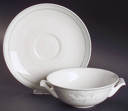 Amado Flat Cream Soup Bowl & Saucer Set