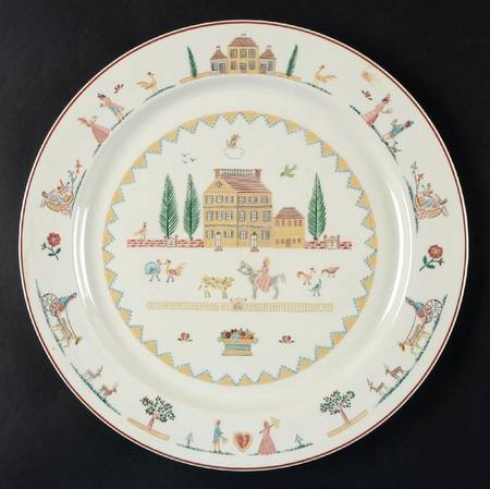 American Sampler 12" Chop Plate (Round Platter)