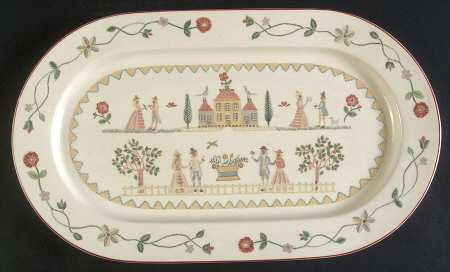 American Sampler 15" Oval Serving Platter