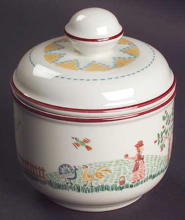 American Sampler Sugar Bowl & Lid by Villeroy & Boch