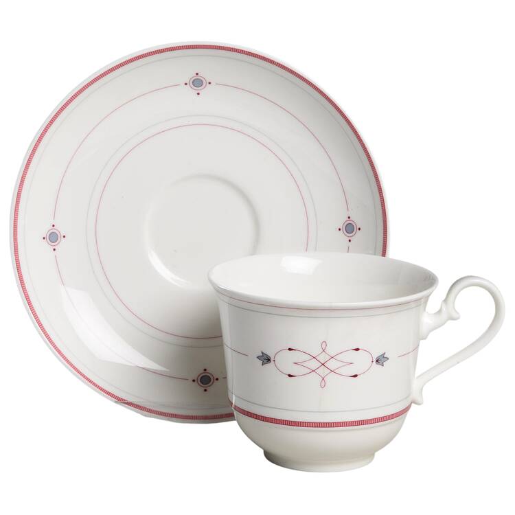 Aragon Flat Cup & Saucer Set