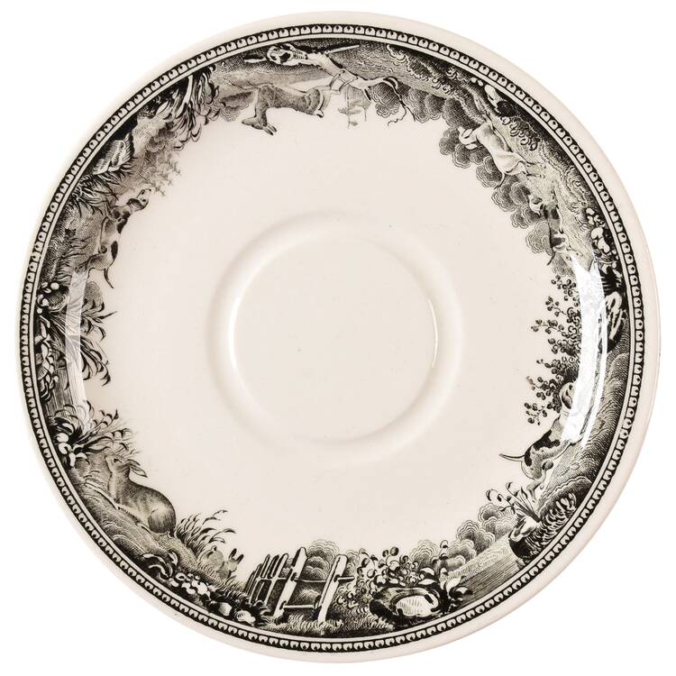 Artemis Grey Black Saucer for Demitasse Cup