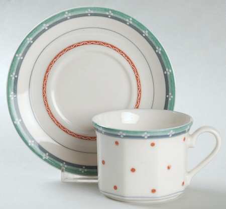 Ascoli Flat Cup & Saucer Set