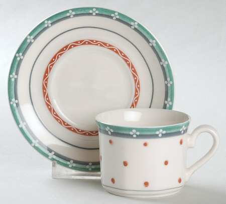 Ascoli Flat Demitasse Cup & Saucer Set