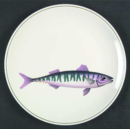 Atlantic (Fish, No Flowers, Cream) Dinner Plate