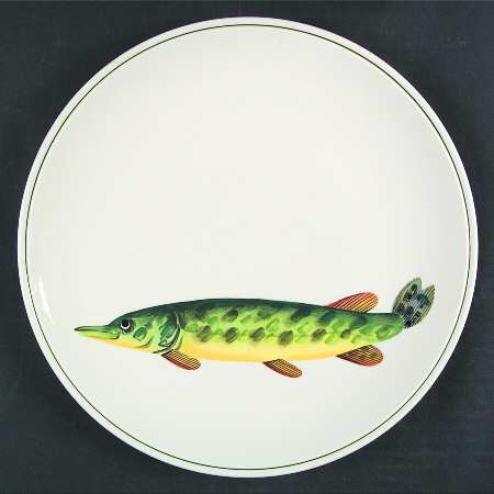 Atlantic (Fish, No Flowers, Cream) Dinner Plate