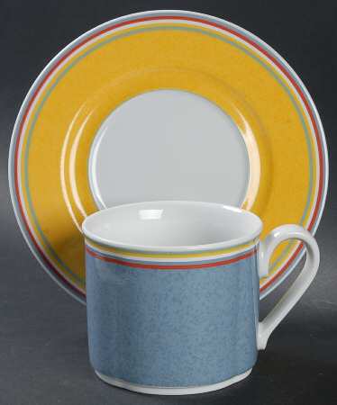 Ava Blue Breakfast Cup & Saucer Set