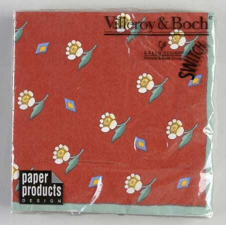 Ava Red Package of Paper Luncheon Napkins
