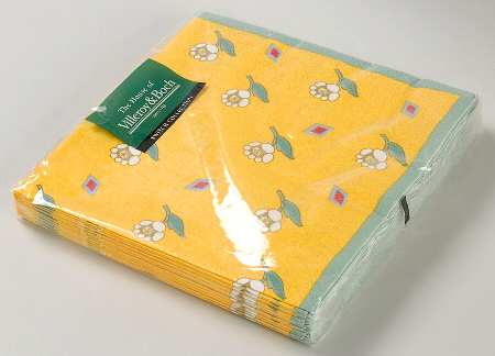 Ava Yellow Package of Paper Luncheon Napkins