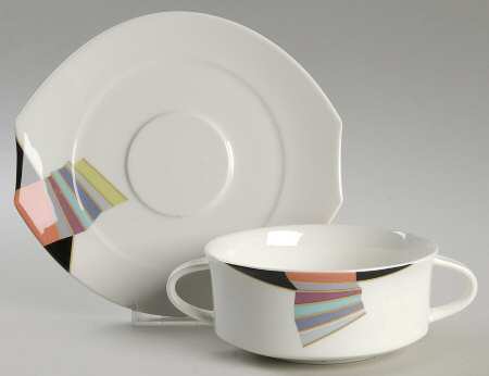 Baleno Flat Cream Soup Bowl & Saucer Set