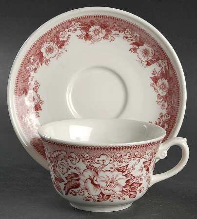 Balmoral Pink Flat Cup & Saucer Set