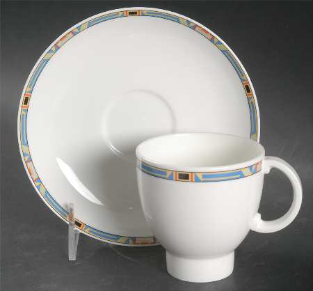 Bari Flat Cup & Saucer Set