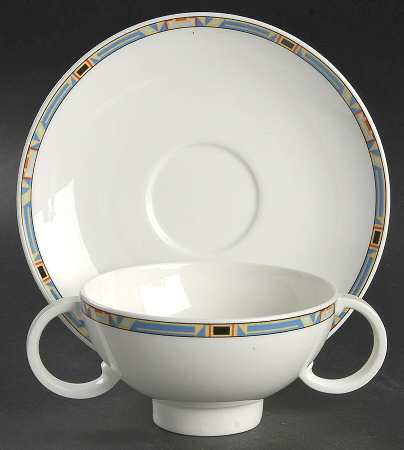 Bari Flat Cream Soup Bowl & Saucer Set