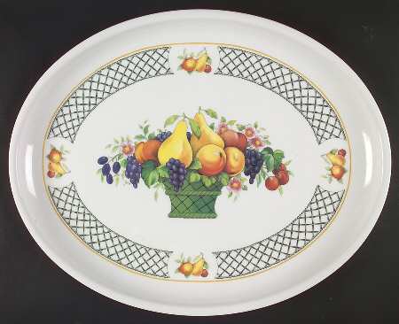 Basket 19" Oval Plastic Serving Tray