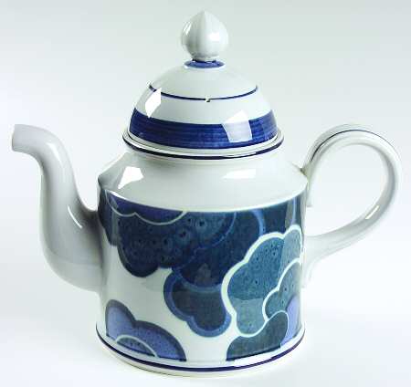Blue Cloud Coffee Pot & Lid