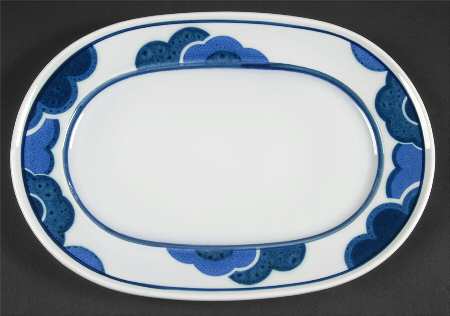 Blue Cloud 11" Oval Serving Platter