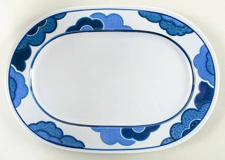 Blue Cloud 13" Oval Serving Platter