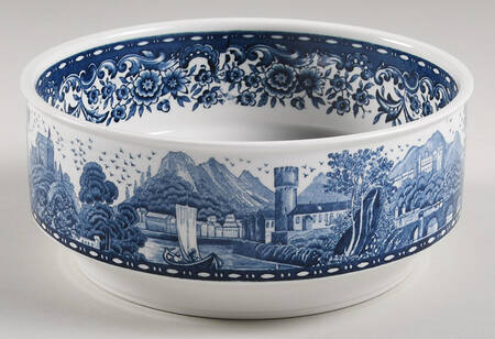 Blue Castle 7" Round Vegetable Bowl