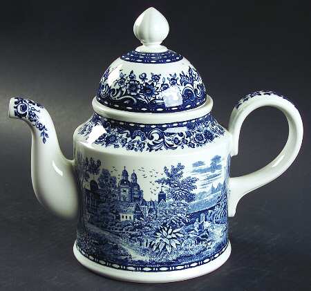 Blue Castle Coffee Pot & Lid