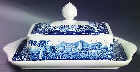 Blue Castle Square Covered Butter