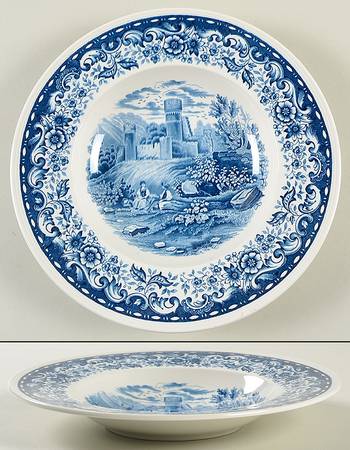 Blue Castle Large Rim Soup Bowl