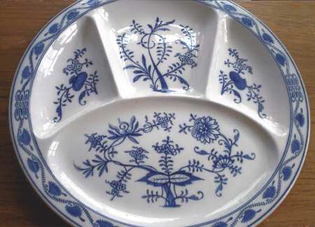Blue Onion Fondue Plate