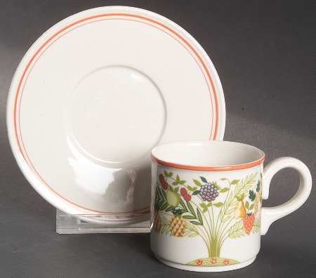 Bon Appetit Flat Demitasse Cup & Saucer Set
