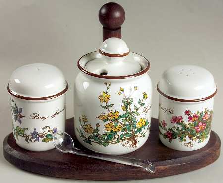 Botanica Salt & Pepper, Mustard with Lid & Tray
