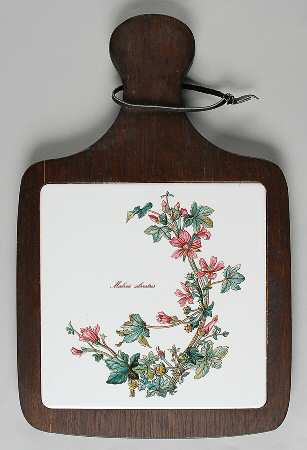 Botanica Wood Cheese Board with Ceramic Tile