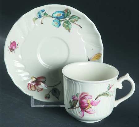 Bouquet Flat Demitasse Cup & Saucer Set