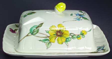 Bouquet Rectangular Covered Butter