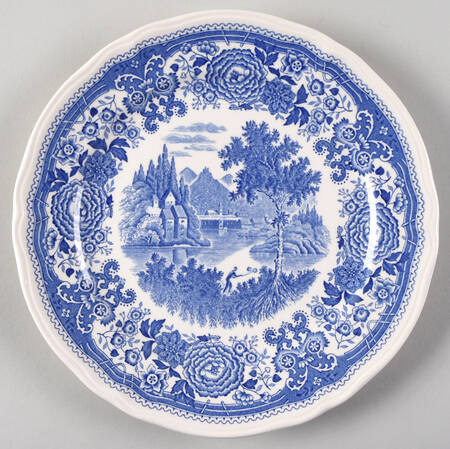 Burgenland Blue (Brown Backstamp) Salad Plate