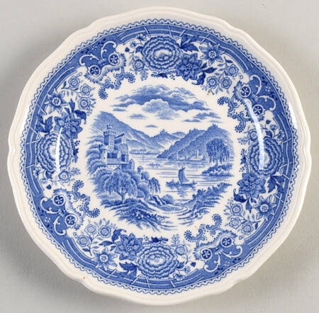 Burgenland Blue (Brown Backstamp) Bread & Butter Plate