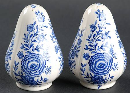 Burgenland Blue (Brown Backstamp) Salt & Pepper Set