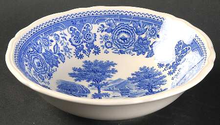 Burgenland Blue (Brown Backstamp) Coupe Cereal Bowl
