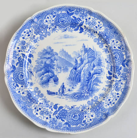 Burgenland Blue (Green Blue, Black Backstamp) Dinner Plate