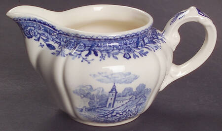 Burgenland Blue (Green Blue, Black Backstamp) Mini Creamer