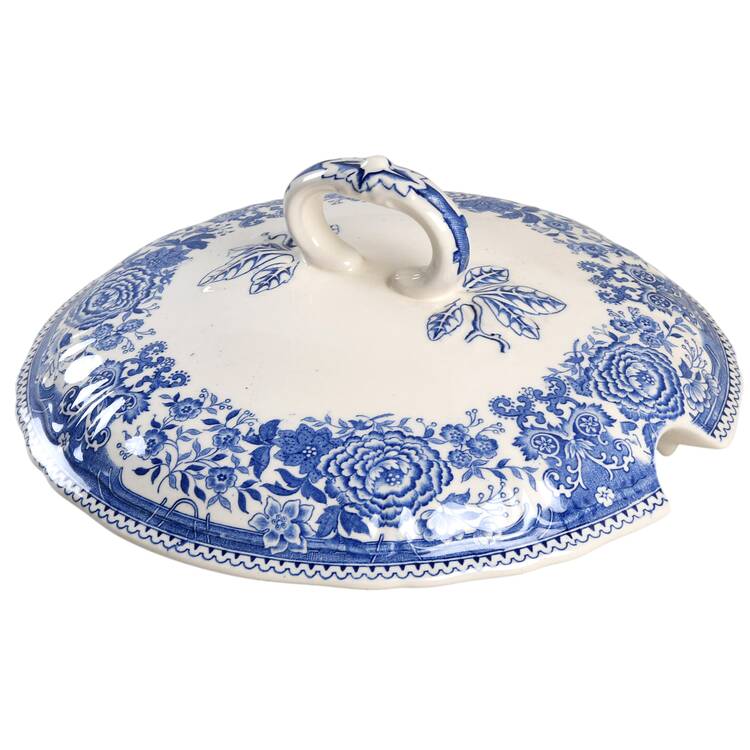 Burgenland Blue (Green Blue, Black Backstamp) Lid for Large Round Vegetable