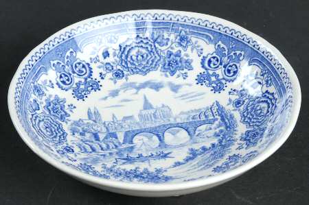 Burgenland Blue (Green Blue, Black Backstamp) Fruit/Dessert (Sauce) Bowl