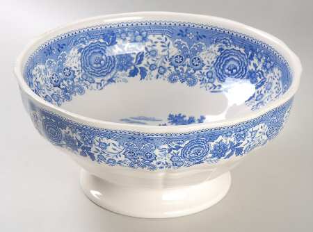 Burgenland Blue (Green Blue, Black Backstamp) 9" Round Vegetable Bowl