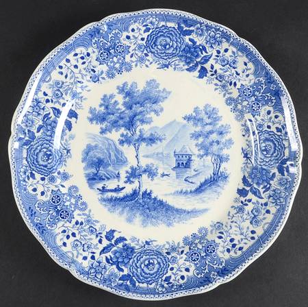 Burgenland Blue (Green Blue, Black Backstamp) Dinner Plate