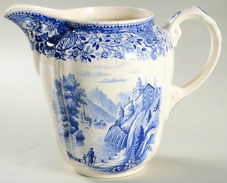Burgenland Blue (Green Blue, Black Backstamp) 36 Oz Pitcher