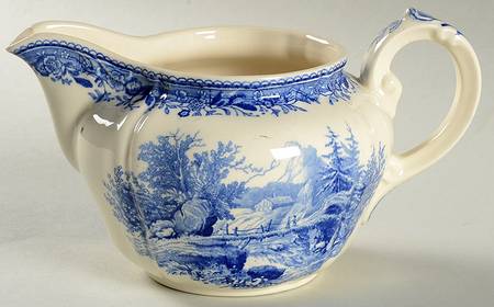 Burgenland Blue (Green Blue, Black Backstamp) Oversize Creamer