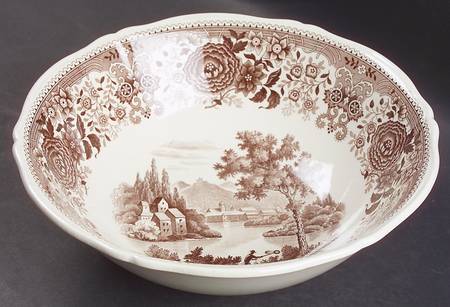 Burgenland Brown 9" Round Vegetable Bowl