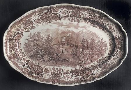 Burgenland Brown 13" Oval Serving Platter