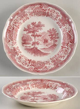 Burgenland Maroon Large Rim Soup Bowl