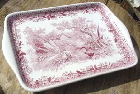 Burgenland Maroon 9" Handled Tray