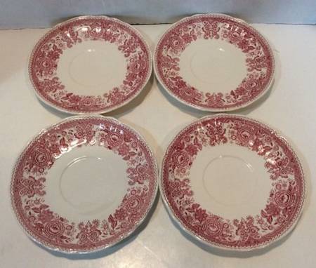 Burgenland Maroon Flat Cream Soup Bowl